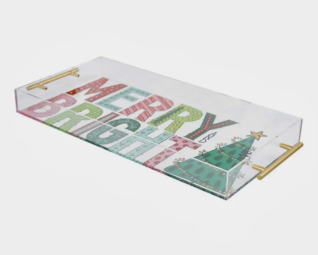 Glory Haus "Merry & Bright" Acrylic Tray