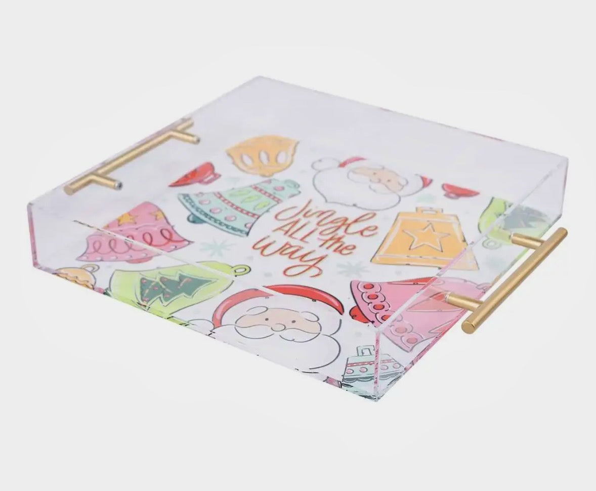 Glory Haus "Jingle All the Way" Acrylic Tray