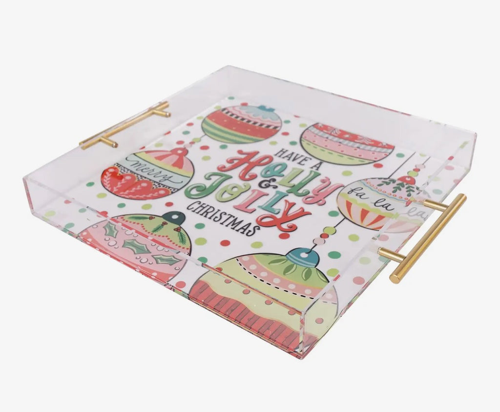 Glory Haus "Holly Jolly" Acrylic Tray