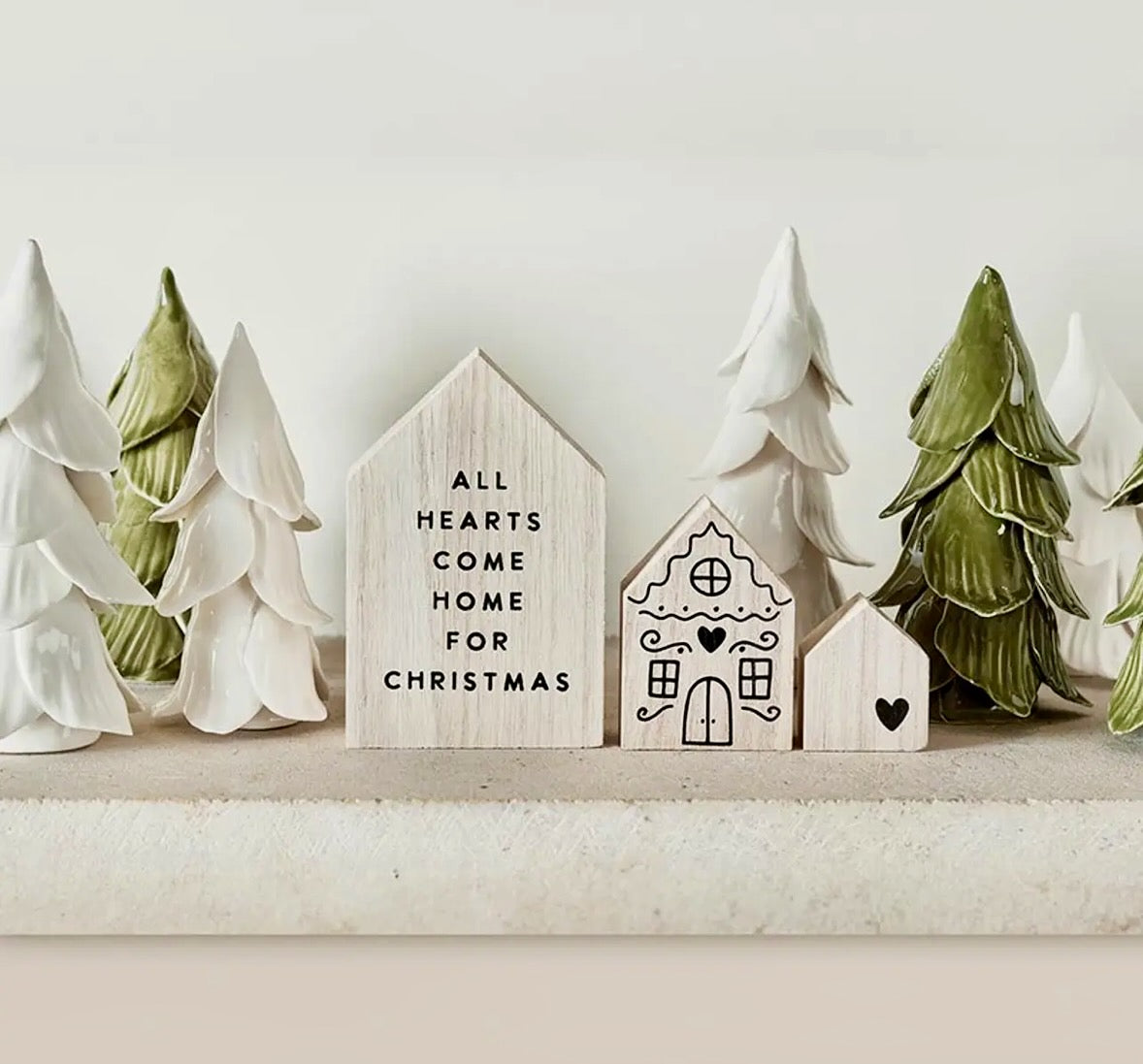 Santa Barbara Design Studio Mini White Christmas Trees - Set of 2