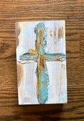 Glory Haus Gold Cross Wood Blocks