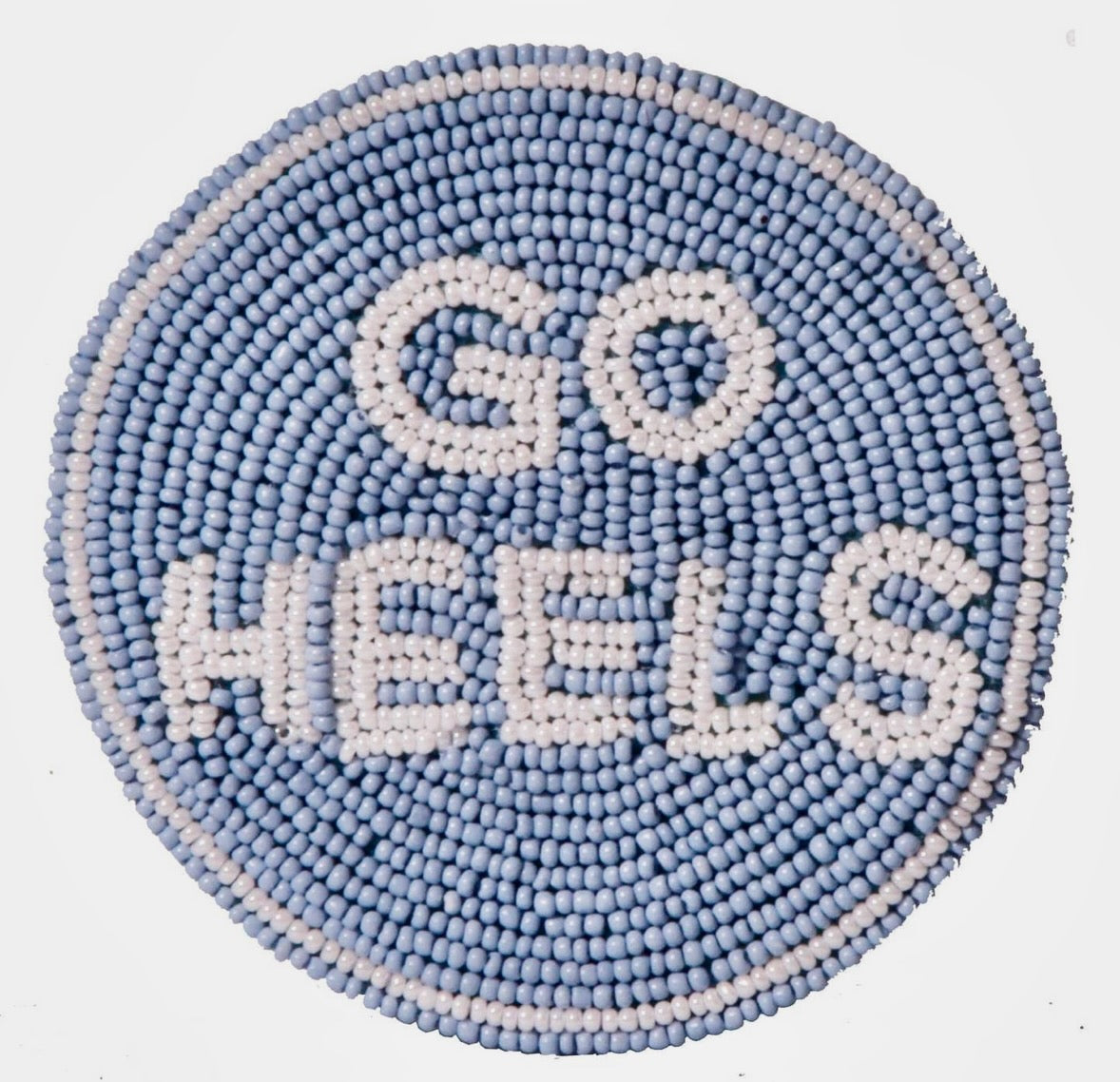 Desden UNC Tarheels Beaded Button - Sky Blue & White