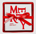 Santa Barbara Design Studio Ceramic Napkin Tray with "Merry" Napkins
