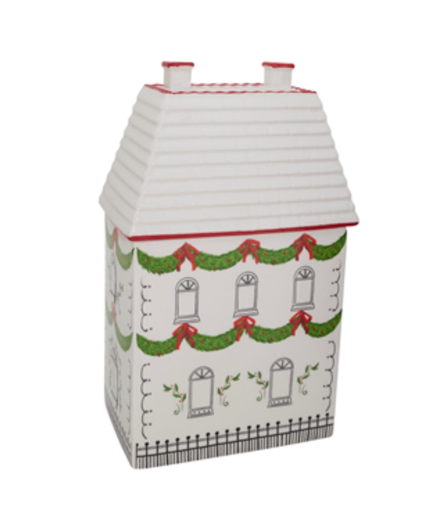 Saro Lifestyle Holiday Village Cookie Jar House