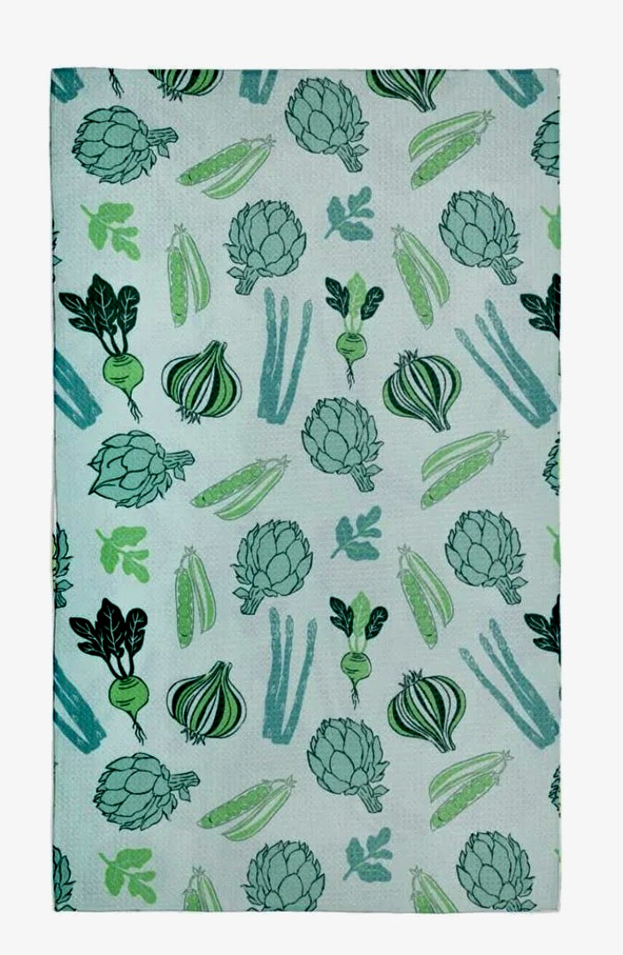 Mu Kitchen Vibe Recycled Towel - Spring Greens