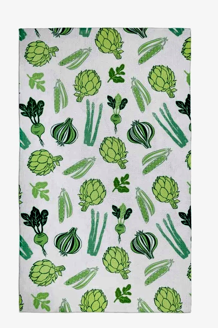 Mu Kitchen Vibe Recycled Towel - Spring Greens
