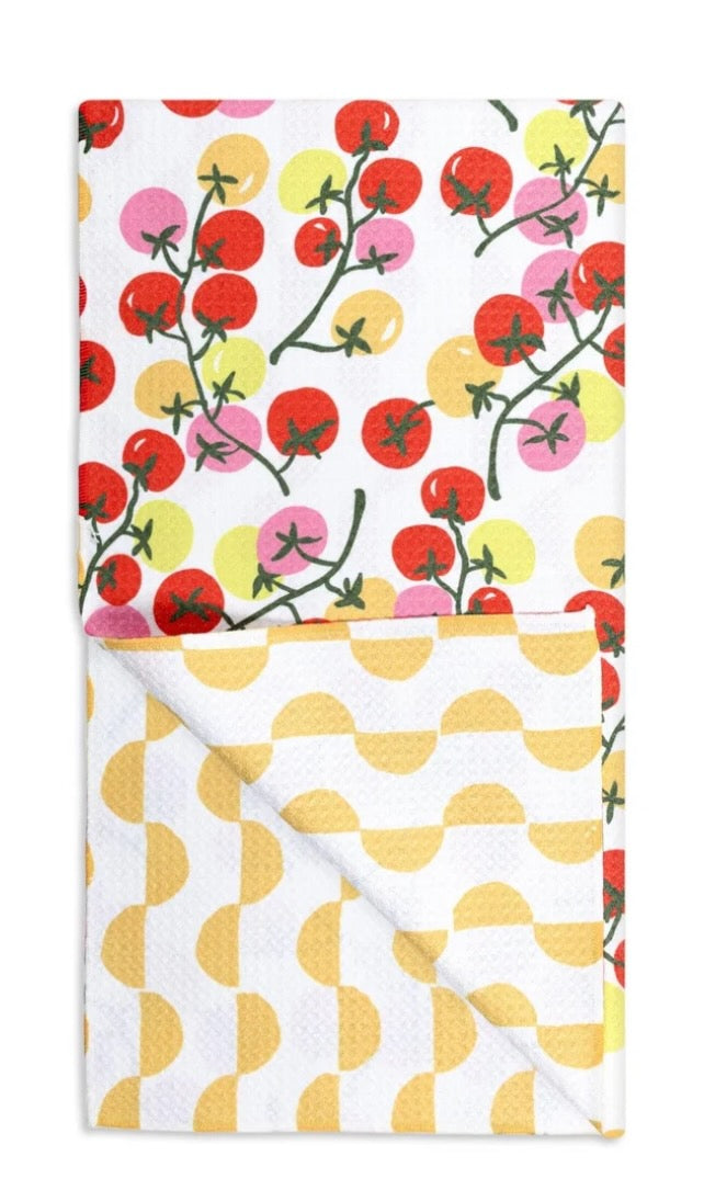 Mu Kitchen Vibe Recycled Towel - Cherry Tomatoes