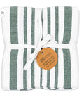 Mu Kitchen Relaxed Stripe Towel Set - Laurel Wreath