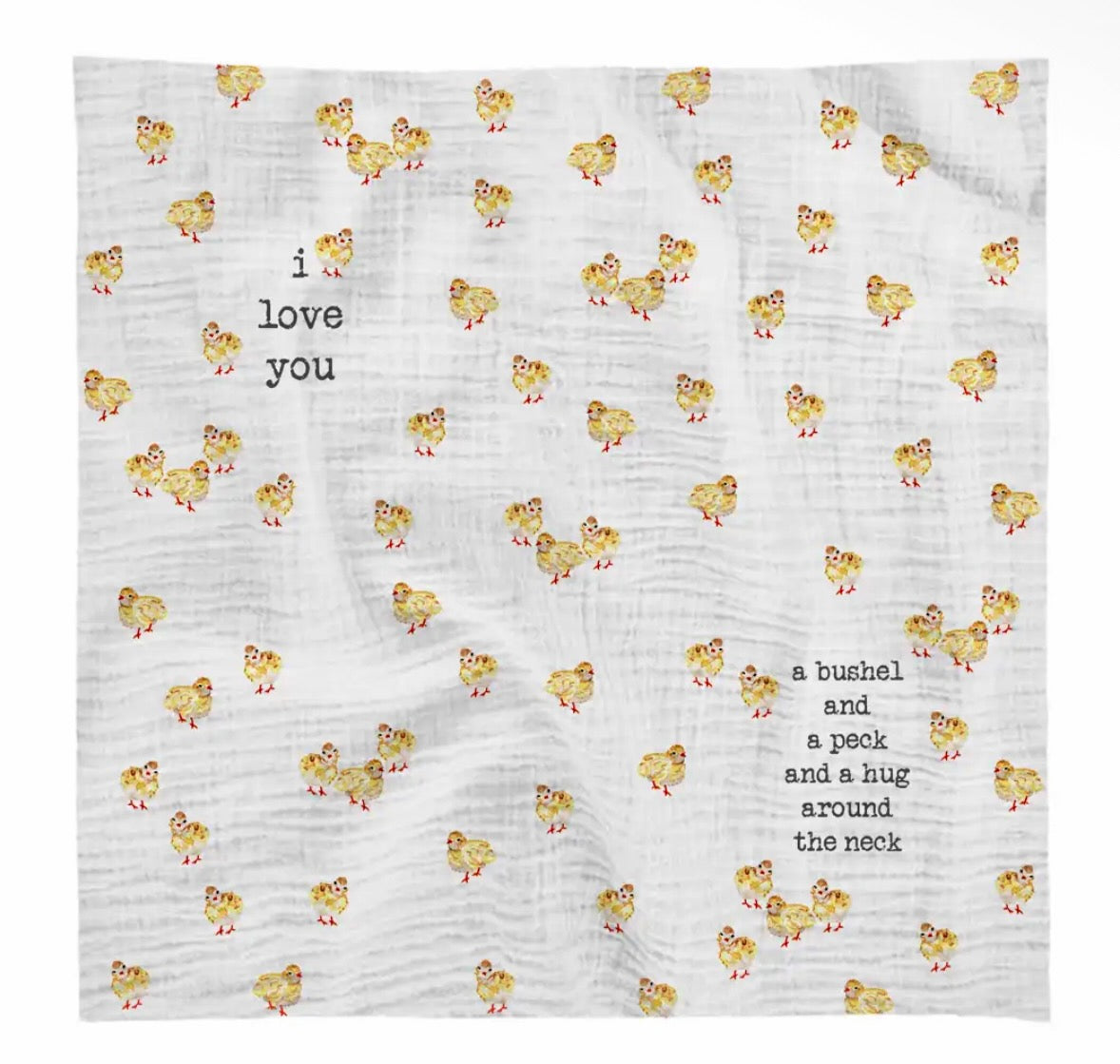 French Graffiti Baby Chicks Swaddle