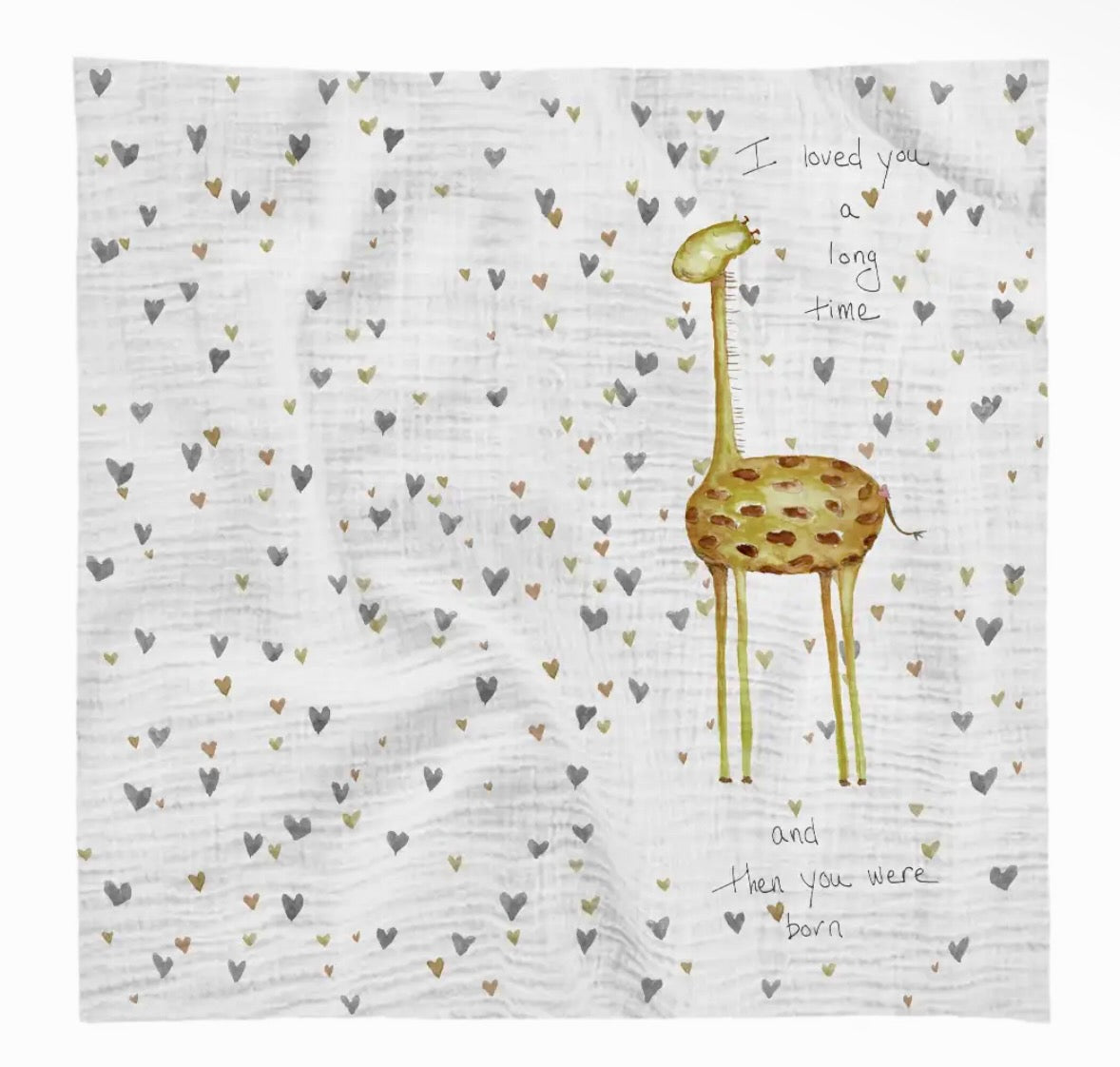 French Graffiti Giraffe Swaddle