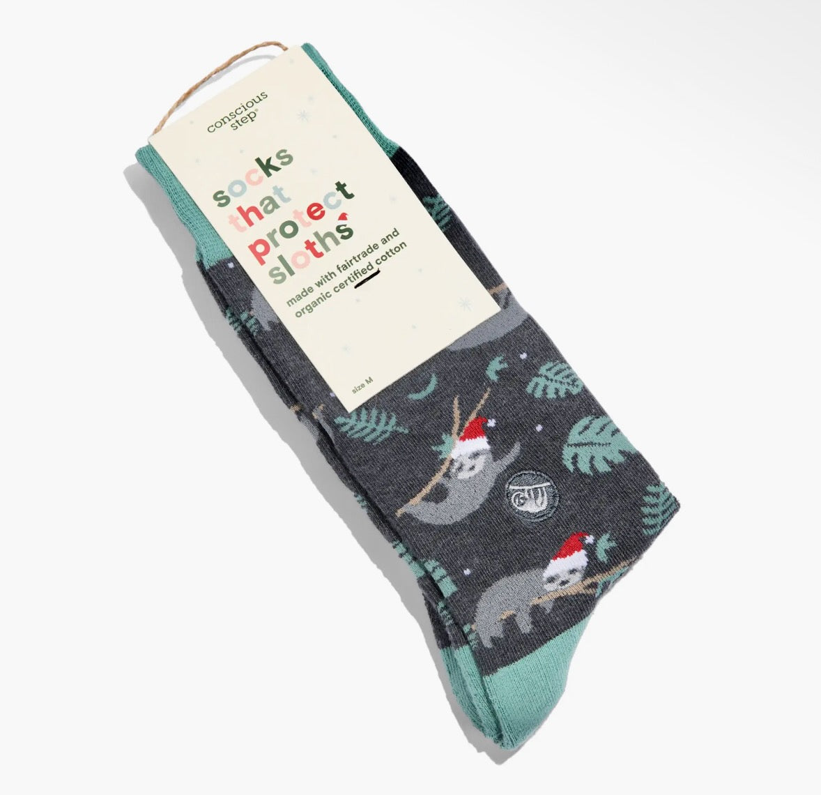 Conscious Step Socks - Holiday Sloths (Medium)