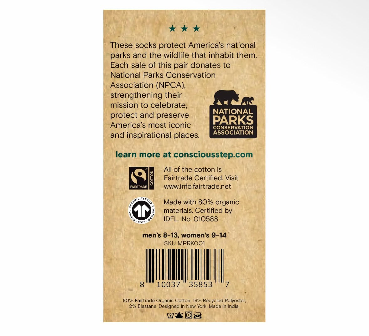 Conscious Step National Park Socks - Medium