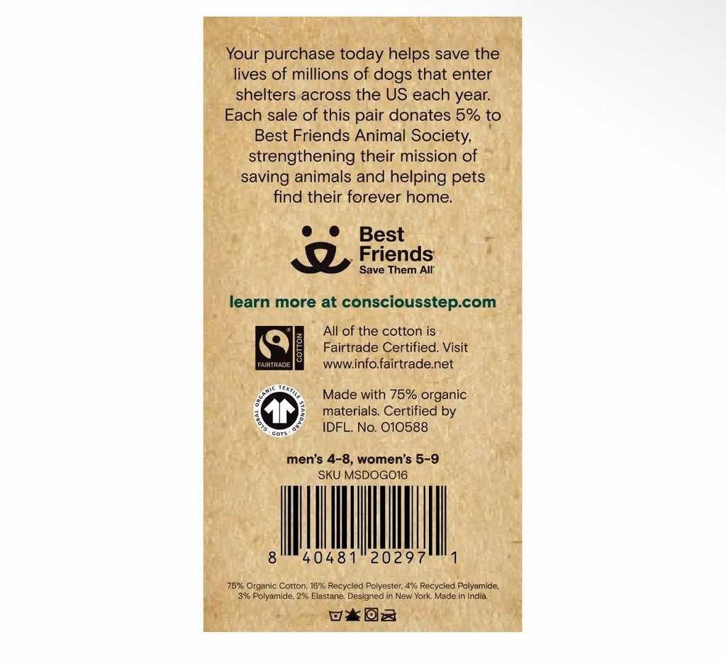 Conscious Step Dogs Socks - Medium