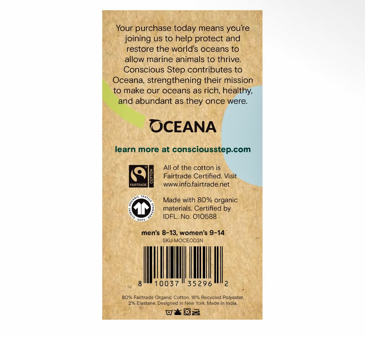 Conscious Step Turtle Socks - Medium