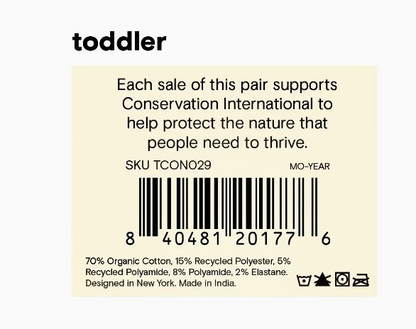 Conscious Step Elephant Socks - Toddler