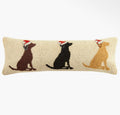 Peking Handicraft Labradors with Santa Hat Hook Pillow