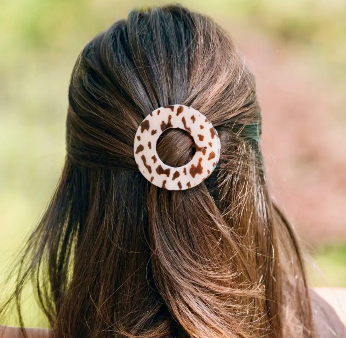 Teleties Flat Circle Hair Clip - Small Blonde Tortoise