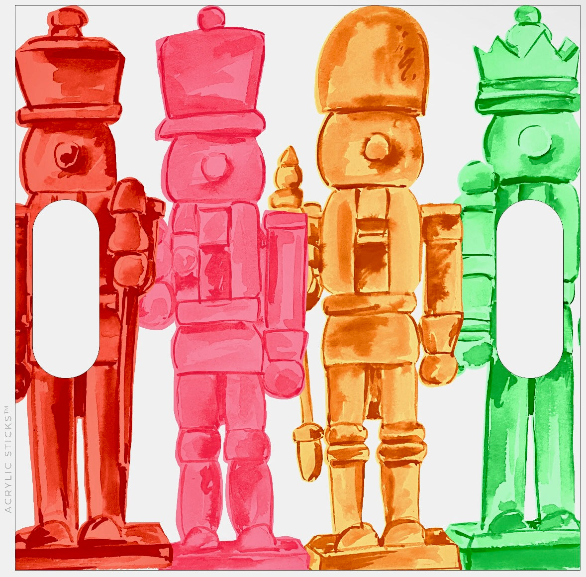 XO Acrylics Wooden Nutcracker Acrylic Tray