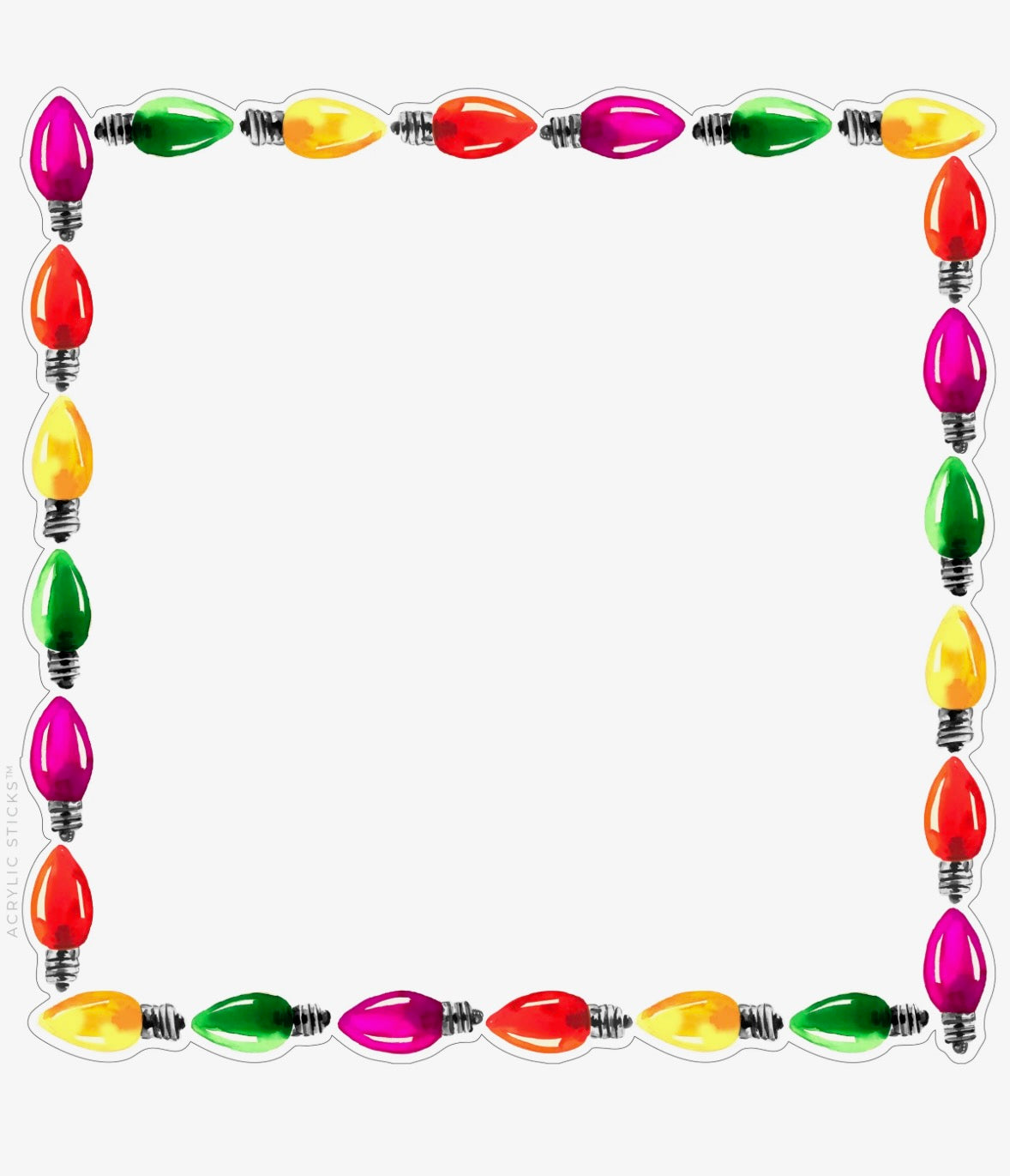 XO Acrylics Christmas Bulbs Acrylic Framed Charcuterie & Snack Board