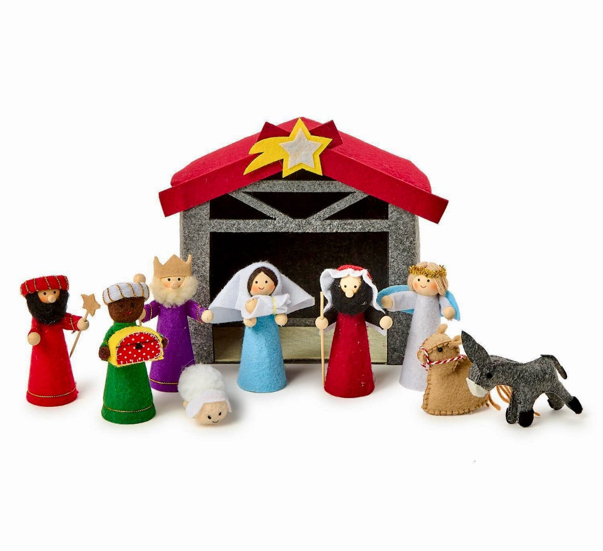Two's Company 10 piece Handcrafted Nativity Set