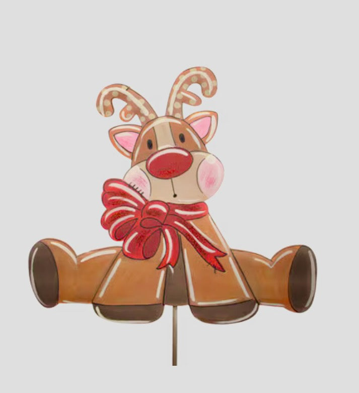 Round Top "Reindeer Split"  Plant Stake