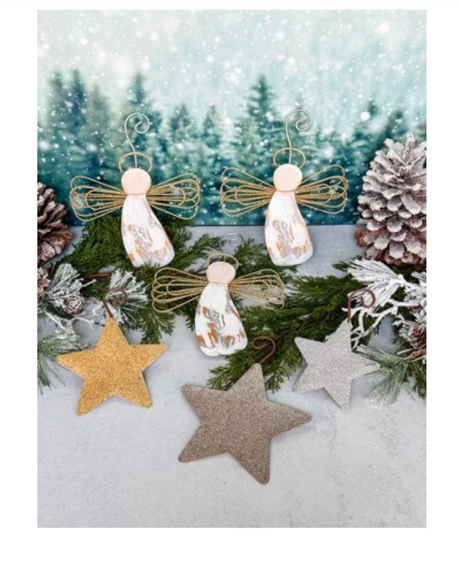 Round Top Collection Gilded Angel Ornament