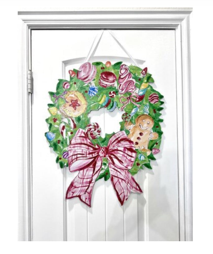 Round Top Collection Gingerbread Wreath Door Hanger