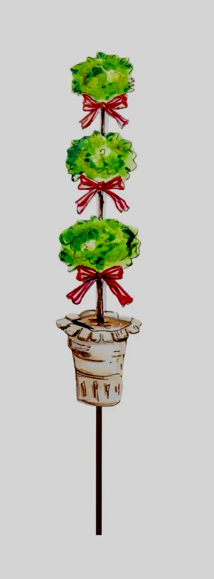Round Top Collection Traditional Topiary  Planter Stakes