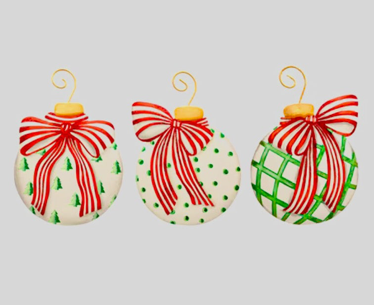 Round Top Collection Green Polka Dots Christmas Ball Ornament
