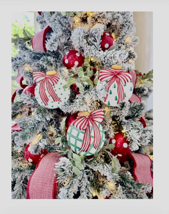 Round Top Collection Green Christmas Tree Ball Ornament