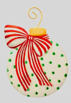 Round Top Collection Green Polka Dots Christmas Ball Ornament