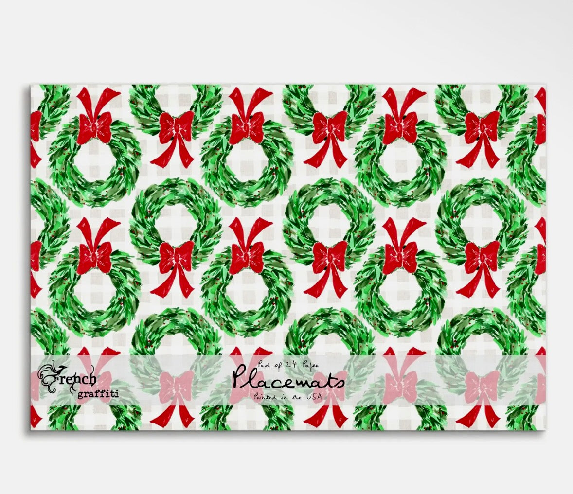 French Graffiti Paper Placemats - Wreaths