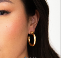 Hoo Hoops Midi Hoop Earrings - Gold