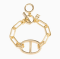 Zenzii Gold Mariner Link Charm Bracelet