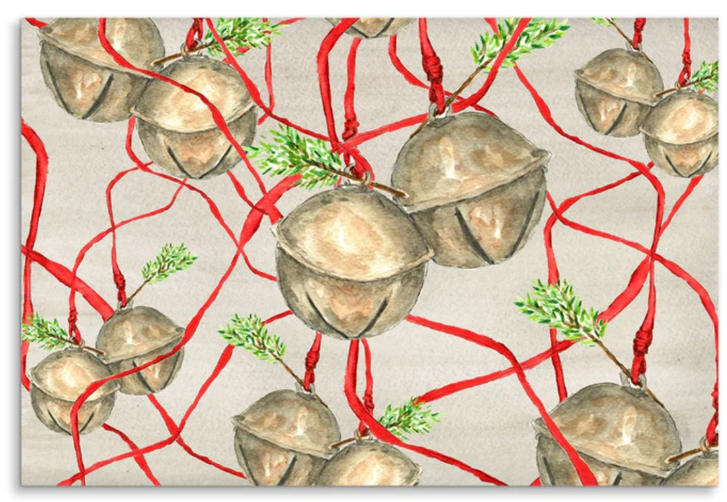 French Graffiti Xmas Paper Placemats - Jingle Bells