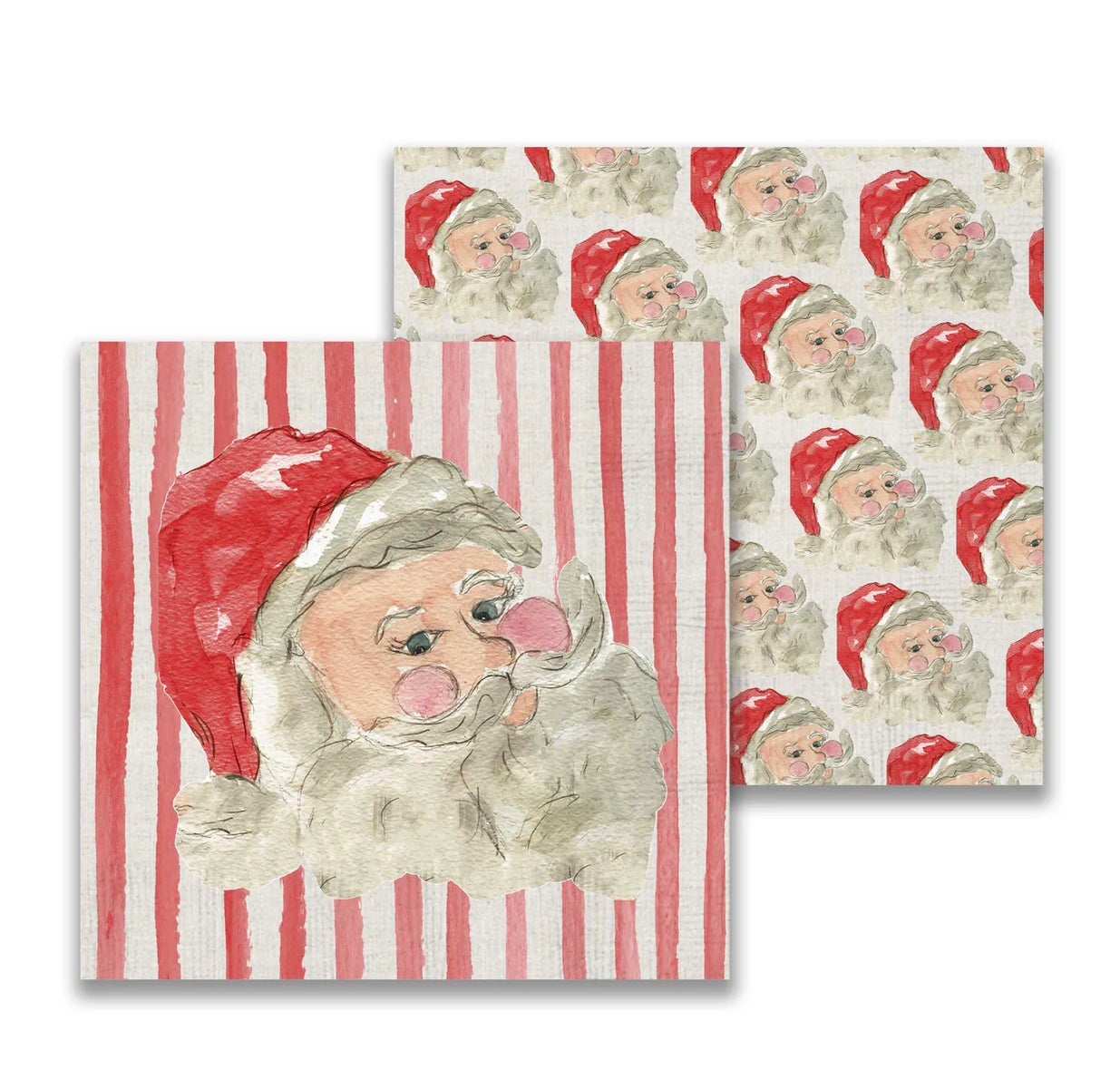 French Graffiti Xmas Cocktail Napkins - Santa Cocktail
