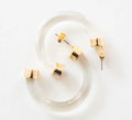 Hoo Hoops Midi Hoop Earrings - Clear