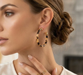 Hoo Hoops Midi Hoop Earrings - Tortoise